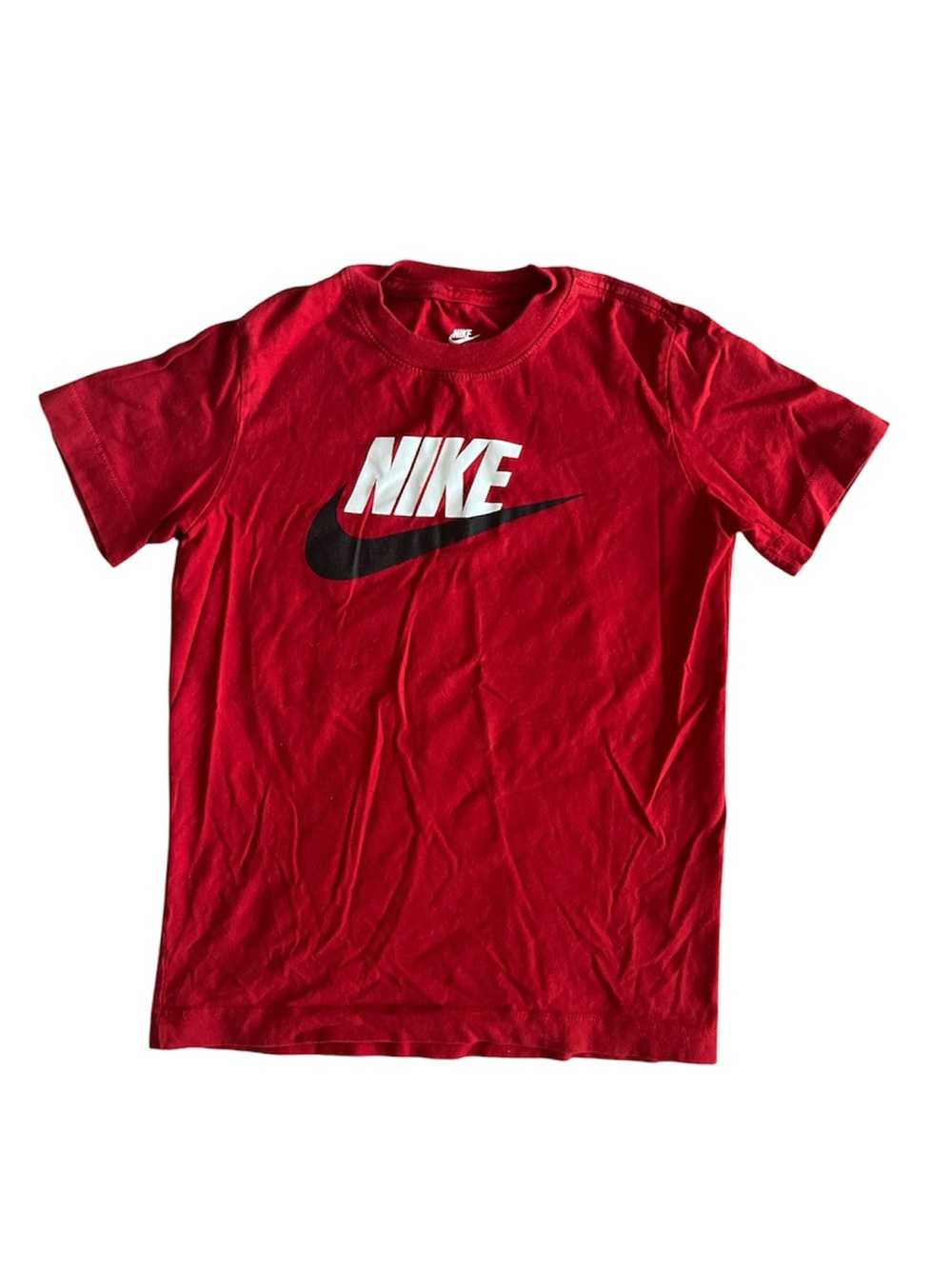 Nike Kids' Red Logo Tee Size Small